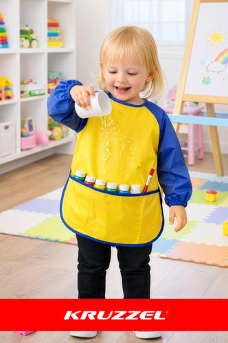 Children's Waterproof Painting Apron with Sleeves, Size S