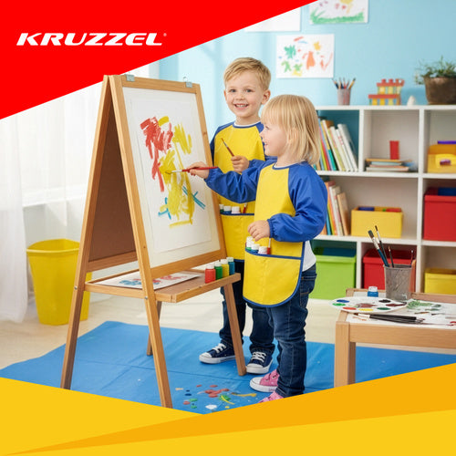 Children's Waterproof Painting Apron with Sleeves, Size S