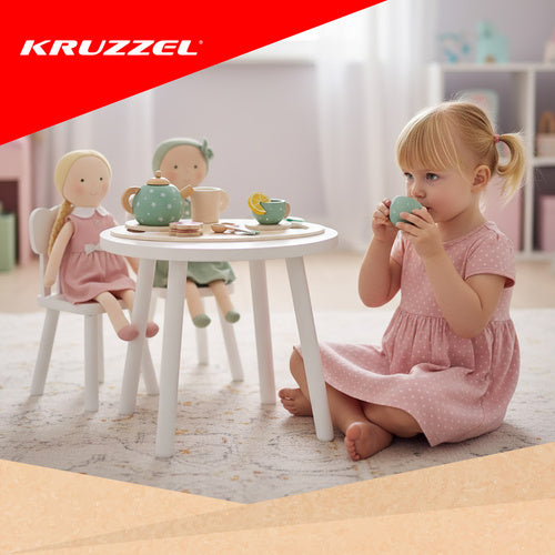 Children's Wooden Tea Set – 15-Piece Play Kit