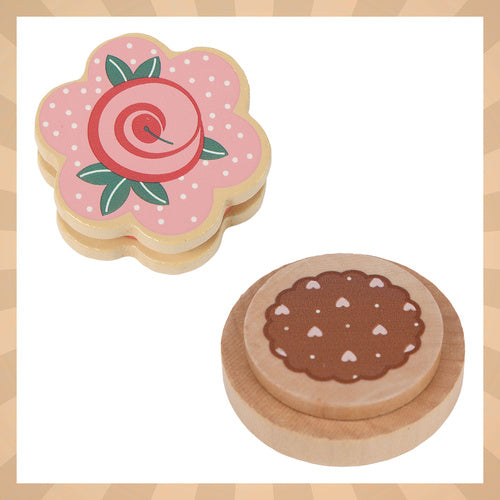 Children's Wooden Tea Set with Cake Stand, 15 Pieces