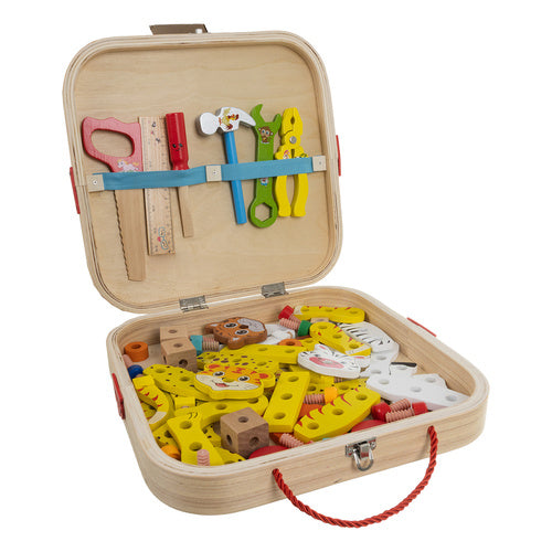 Children's Wooden Toolbox DIY Kit, Build Animals & Vehicles