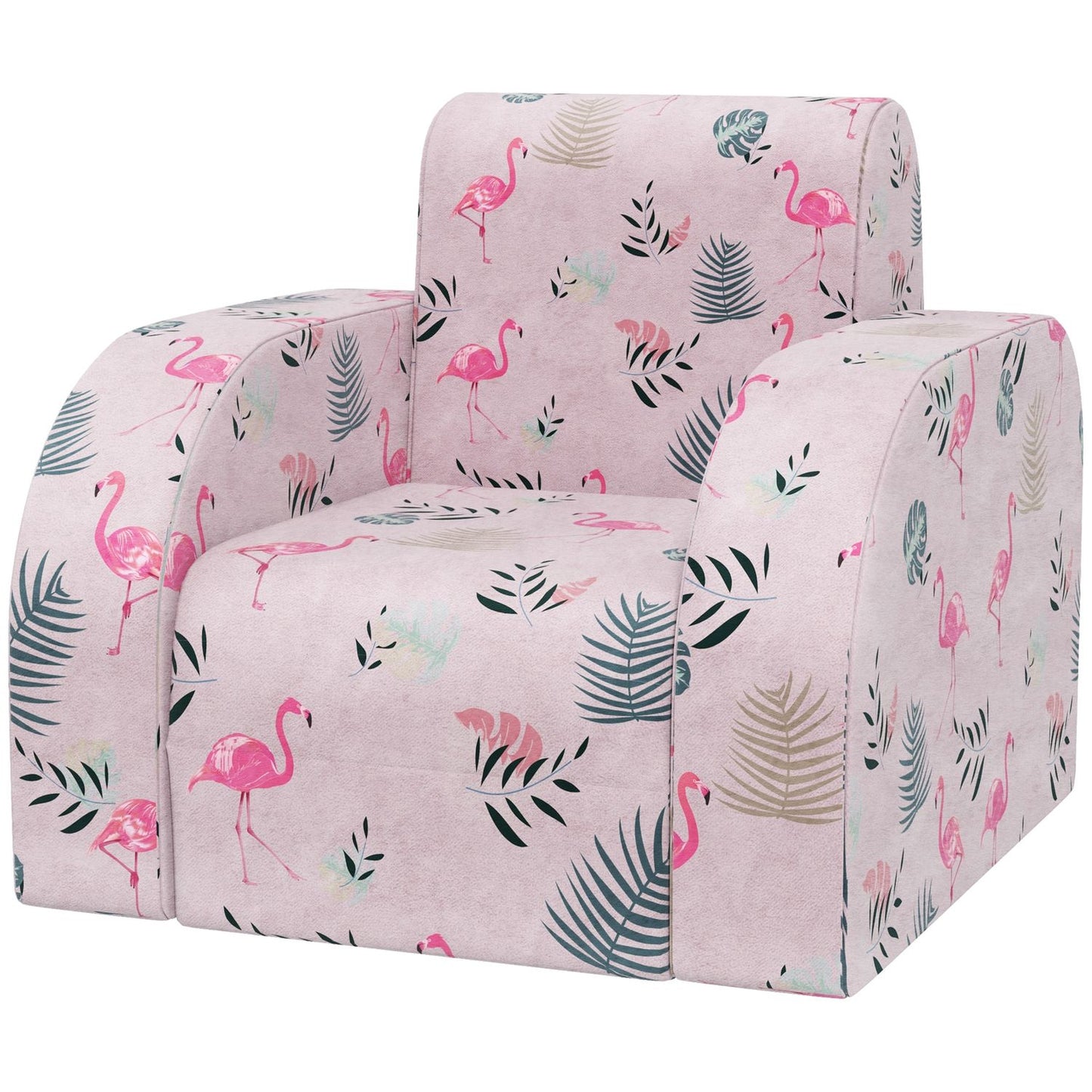 Children's sofa in Flamingo pattern, foldable and collapsible