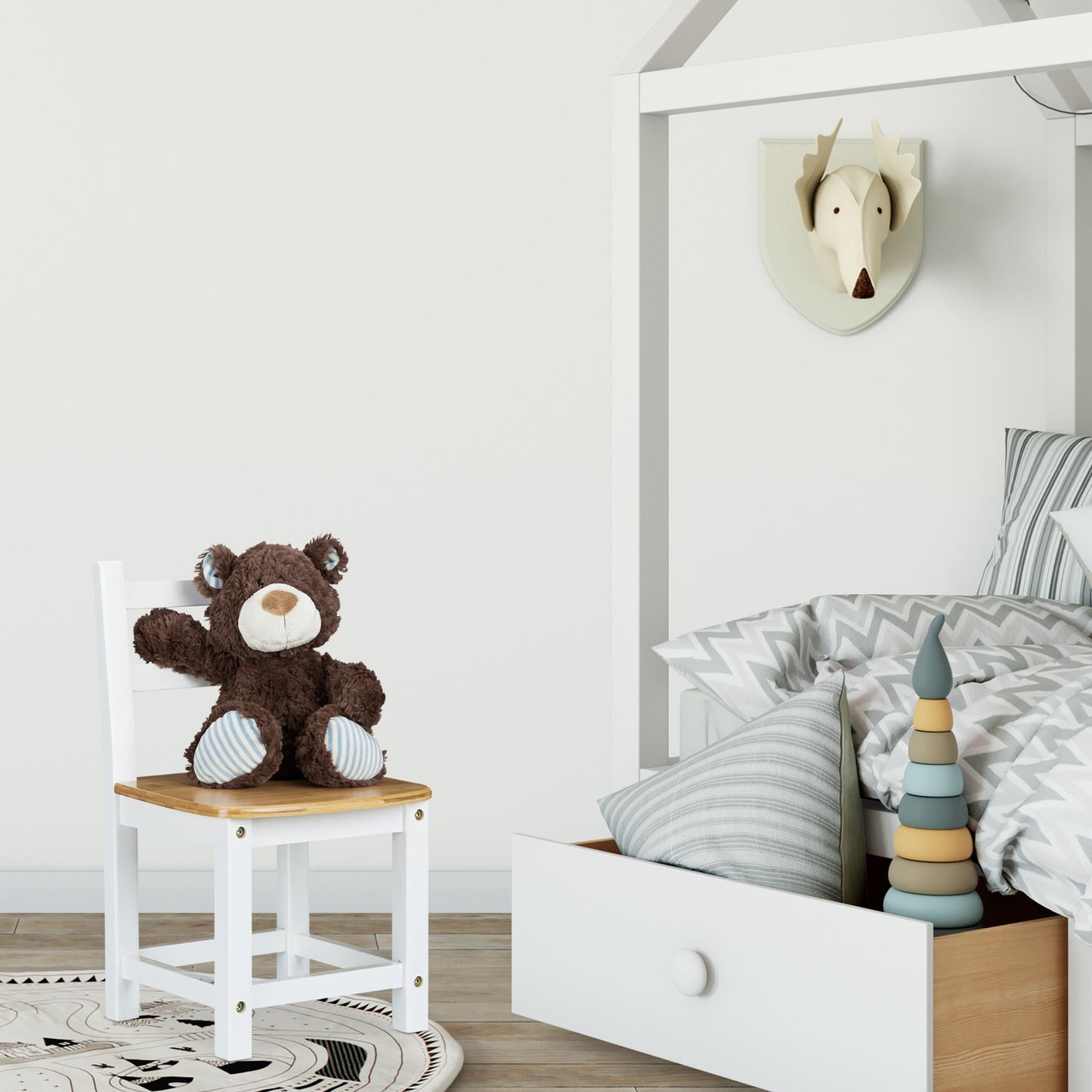 Children's chair RUSTICO white