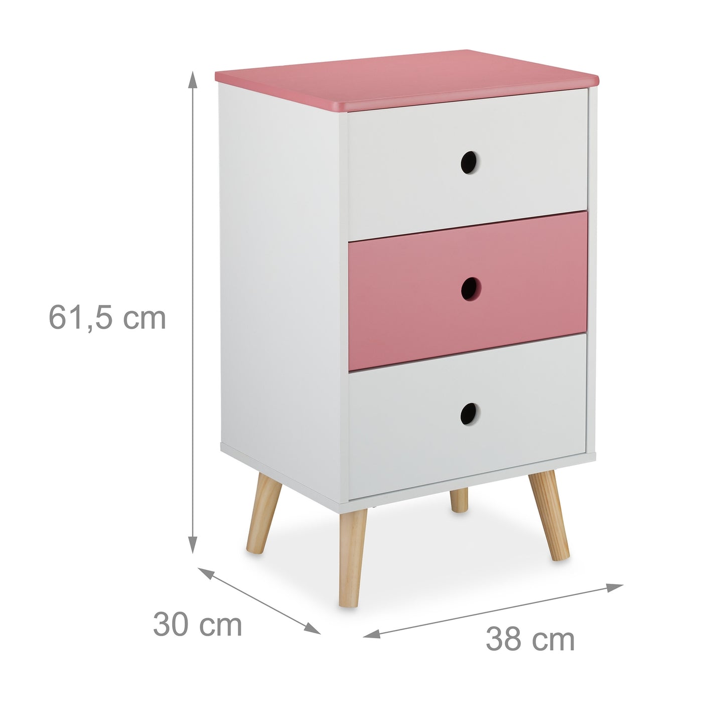 Children's chest of drawers with 3 drawers