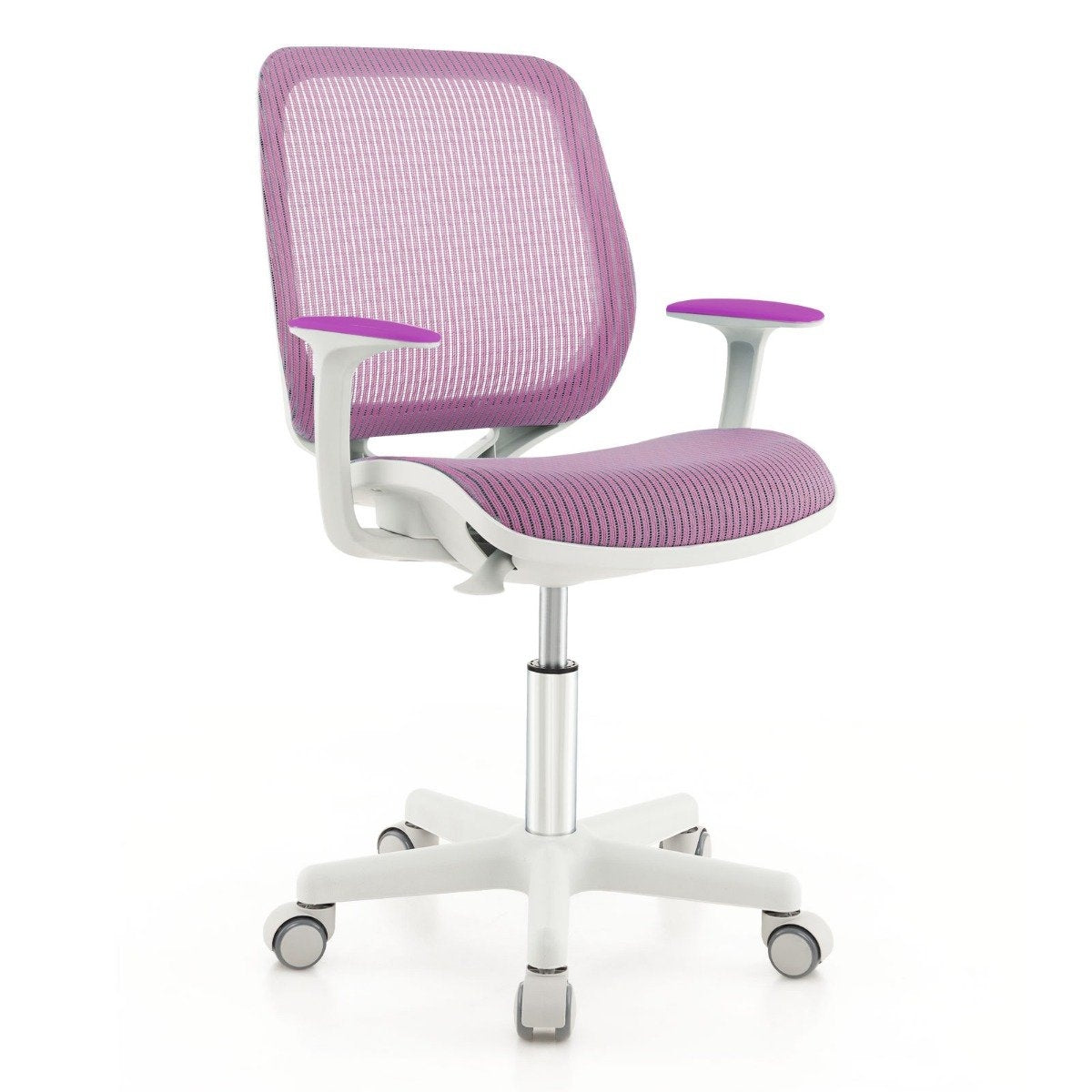 Children's desk chair 360° rotatable seat height 43-55cm height adjustable purple