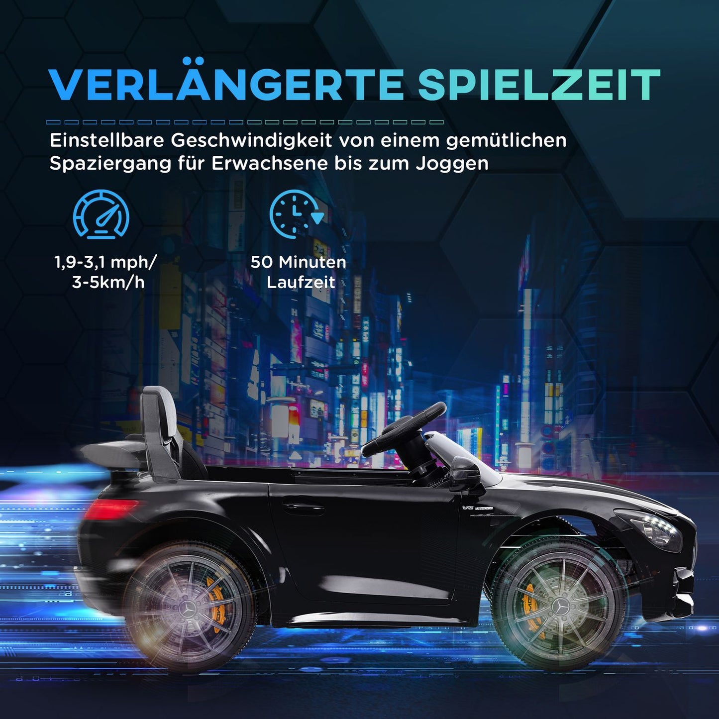 Children's car, 12V, Remote control, Light, 3-5 km/h