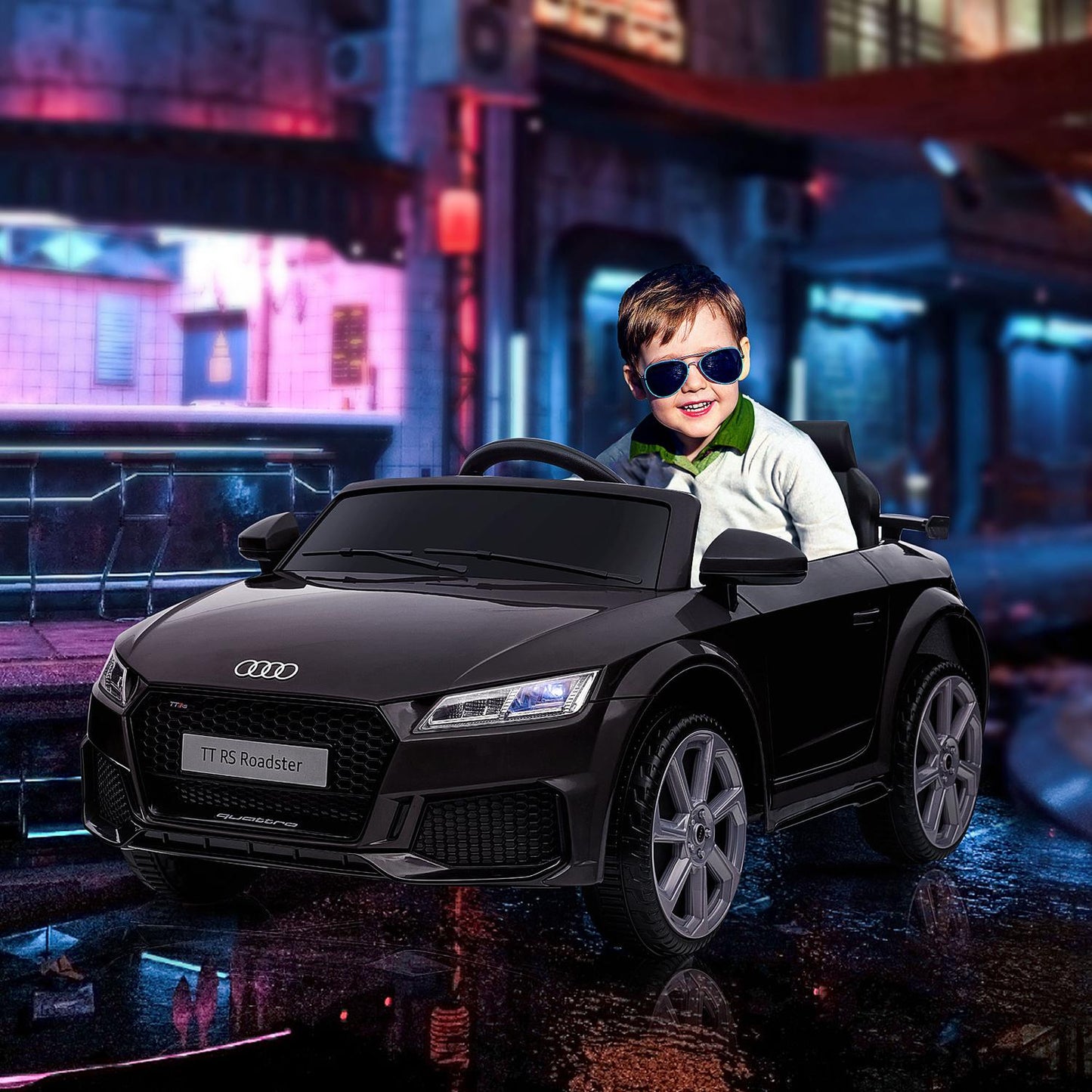 Electric ride-on car for children 3-5, 12V with remote control and music