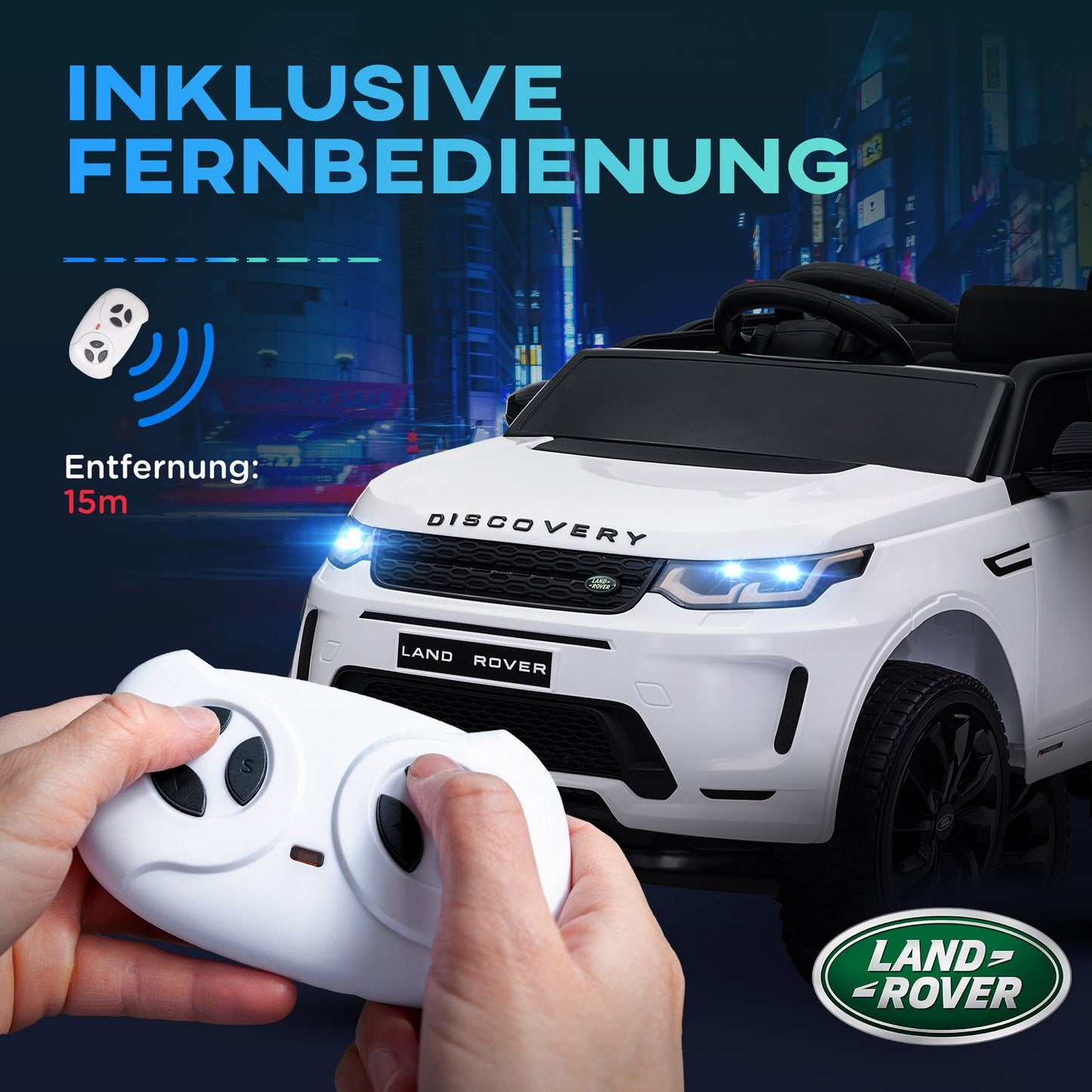 Electric car for children with remote control, LED lights, music, 12V