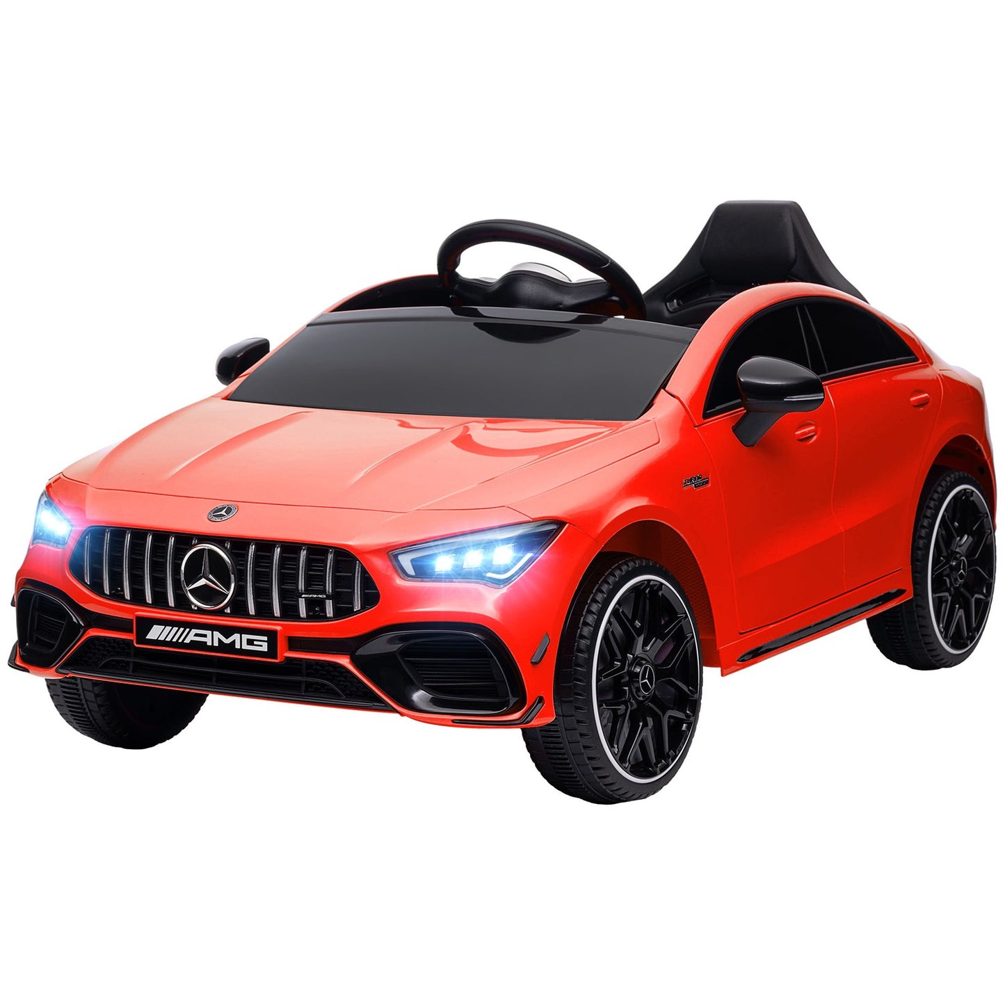 Children's 12V electric car with remote control & music, red