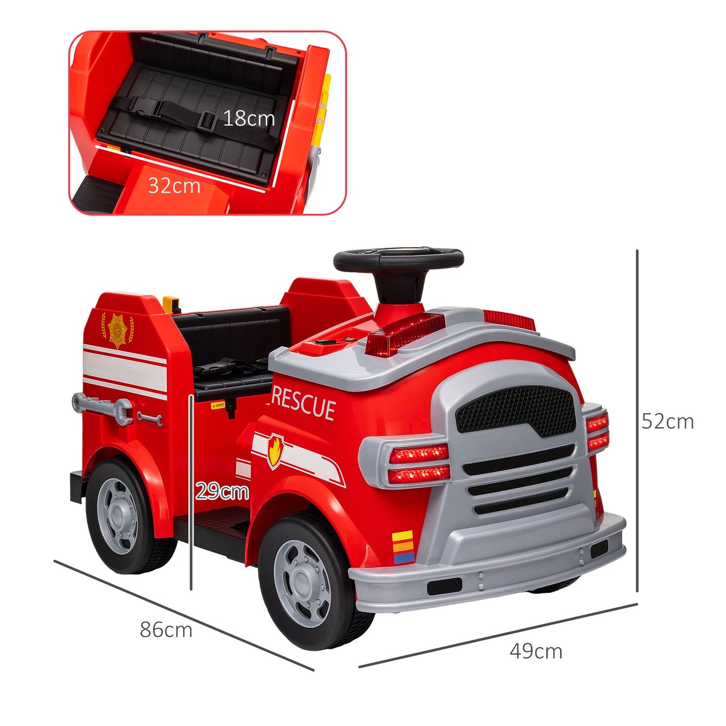 Electric ride-on car for children, music and lights, ages 3-5