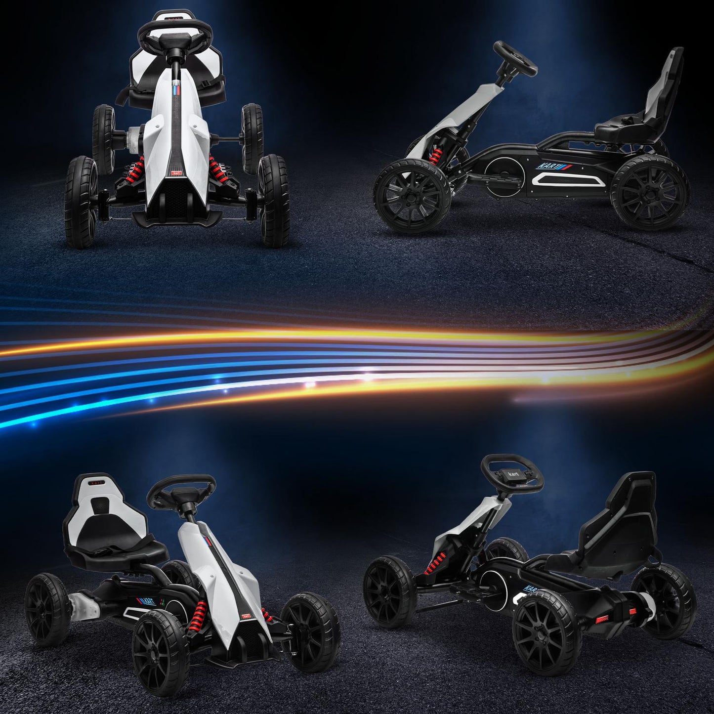 Electric Drift Go-Kart for children, 12V, 3-8 years, White