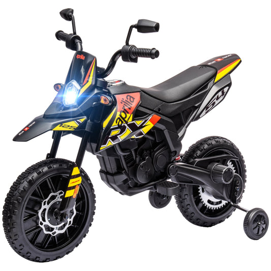 Electric motorcycle for children, 12V, music and training wheels, 6 km/h