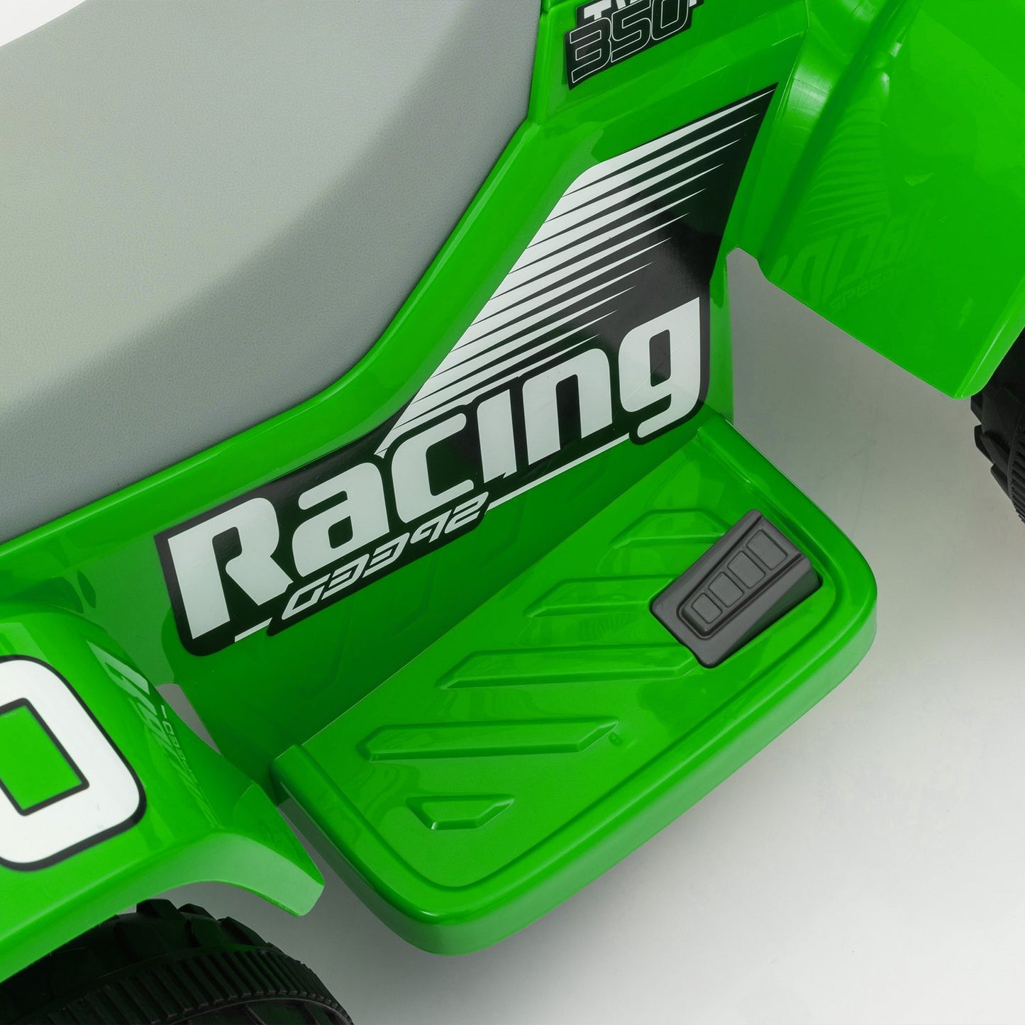 Electric quad bike for children, forward and backward, LED, green