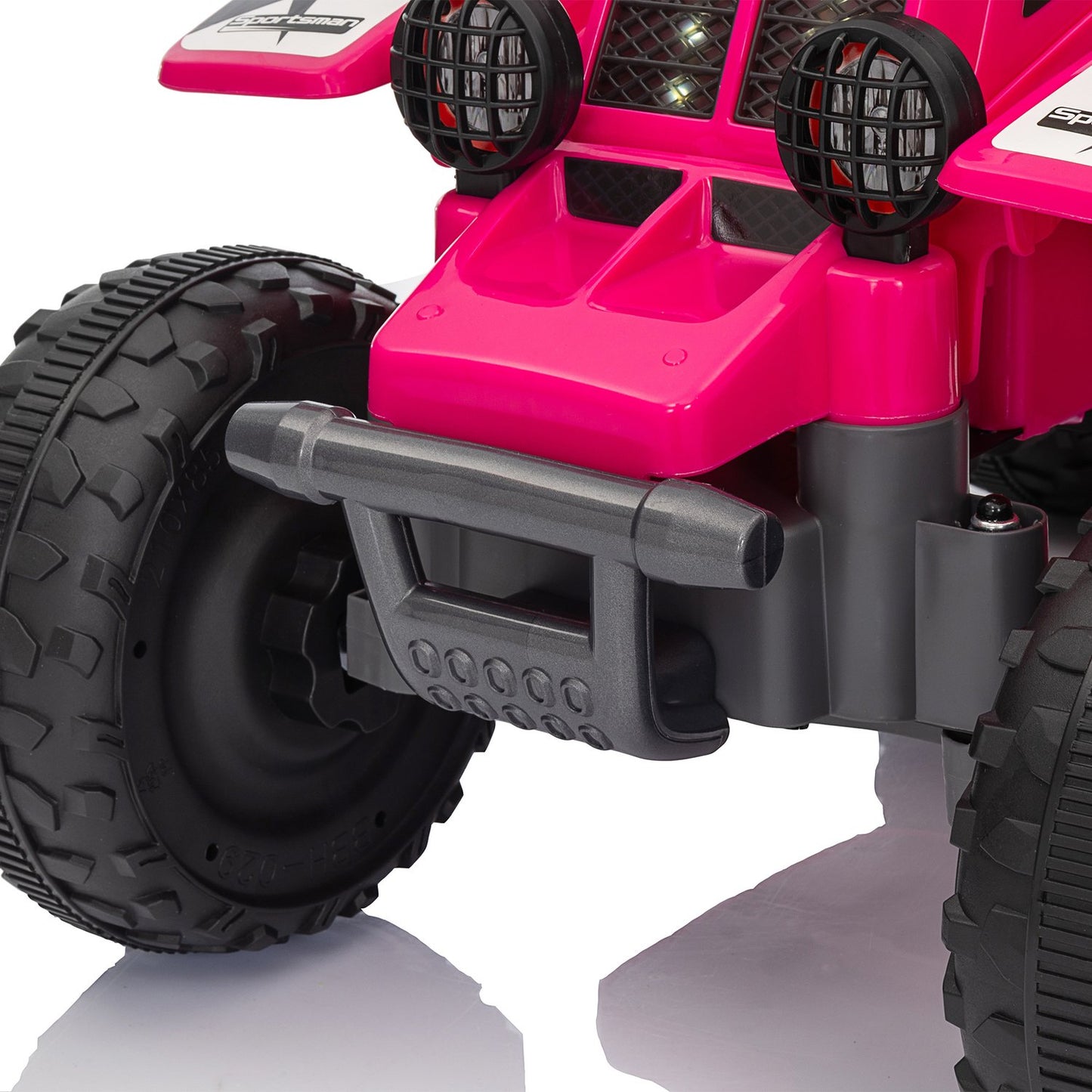 Electric quad bike for children with LED and horn, pink, 1.5-3 years