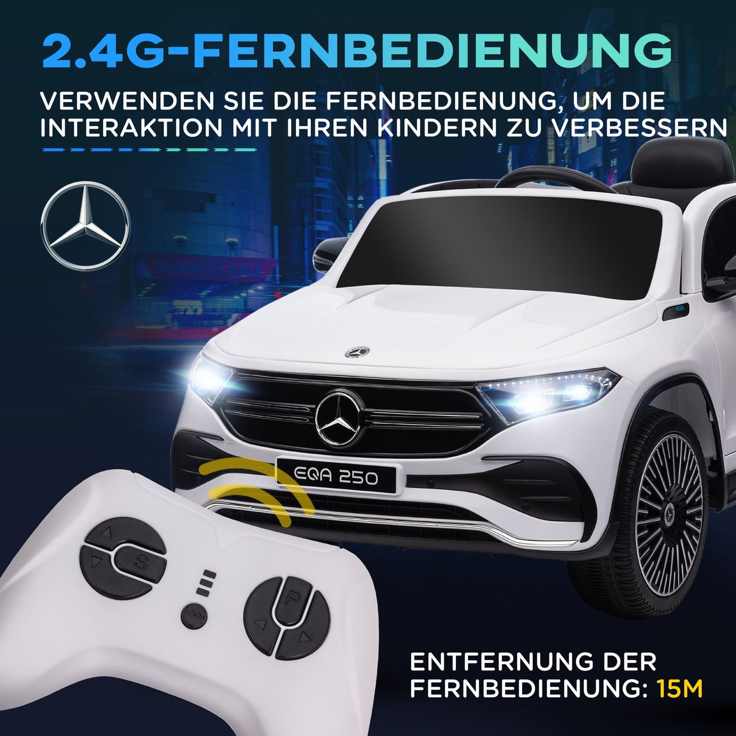 Electric car for children with remote control, MP3 and headlights, 3-8 years