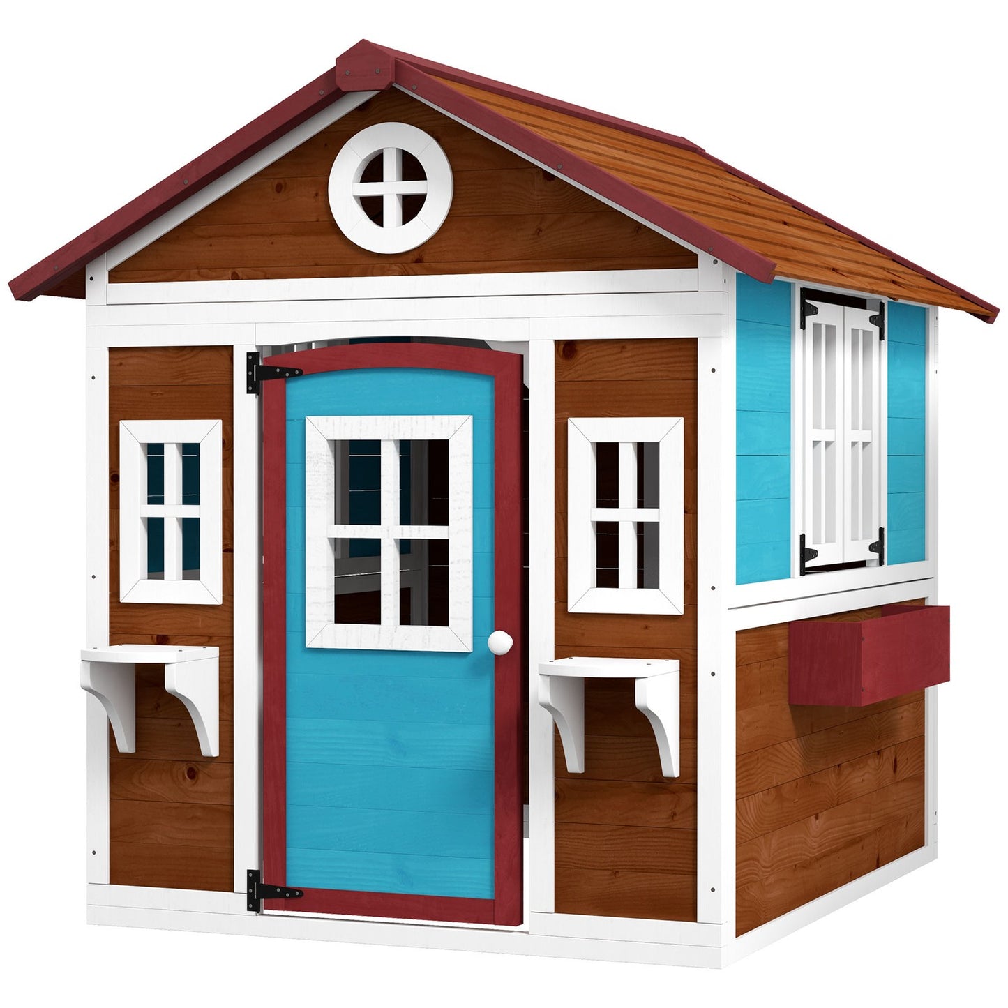 Wooden playhouse – Outdoor fun with window and plant box