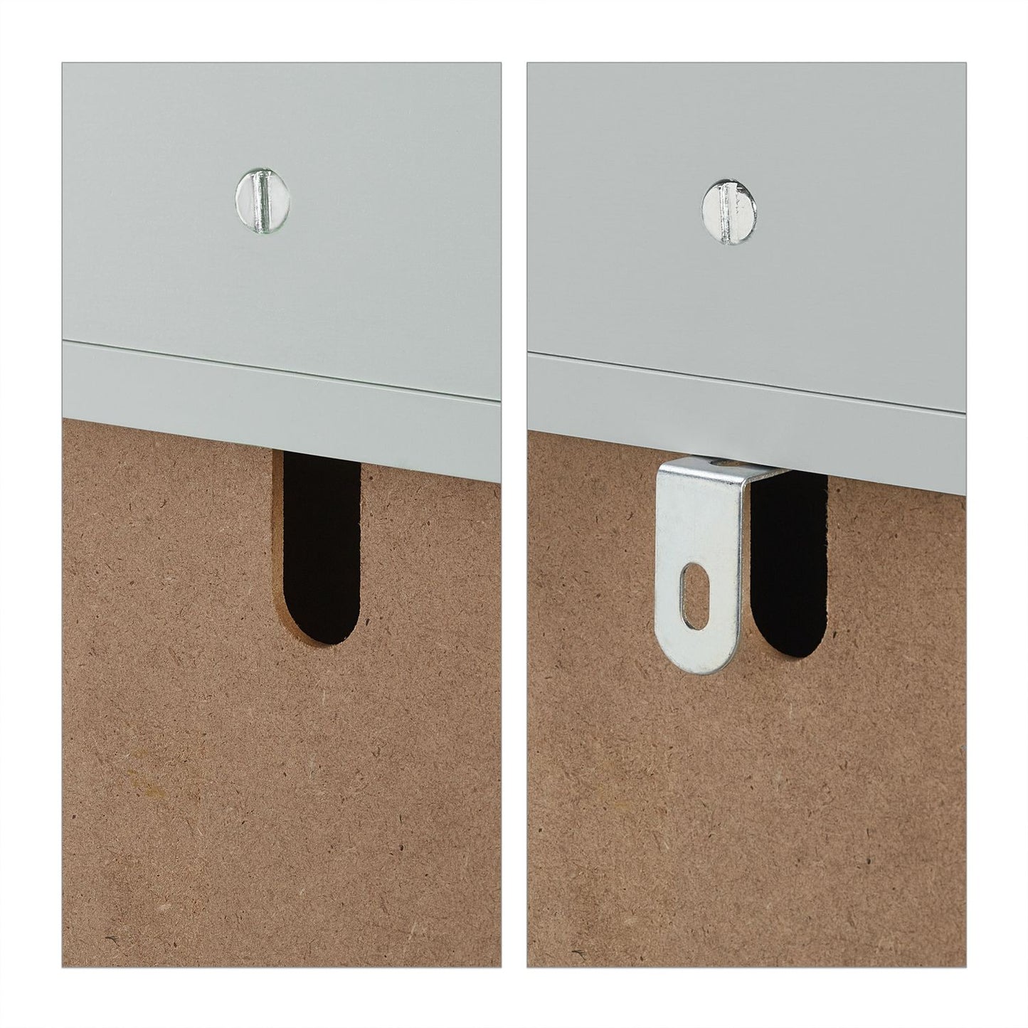 Children's room shelf in grey