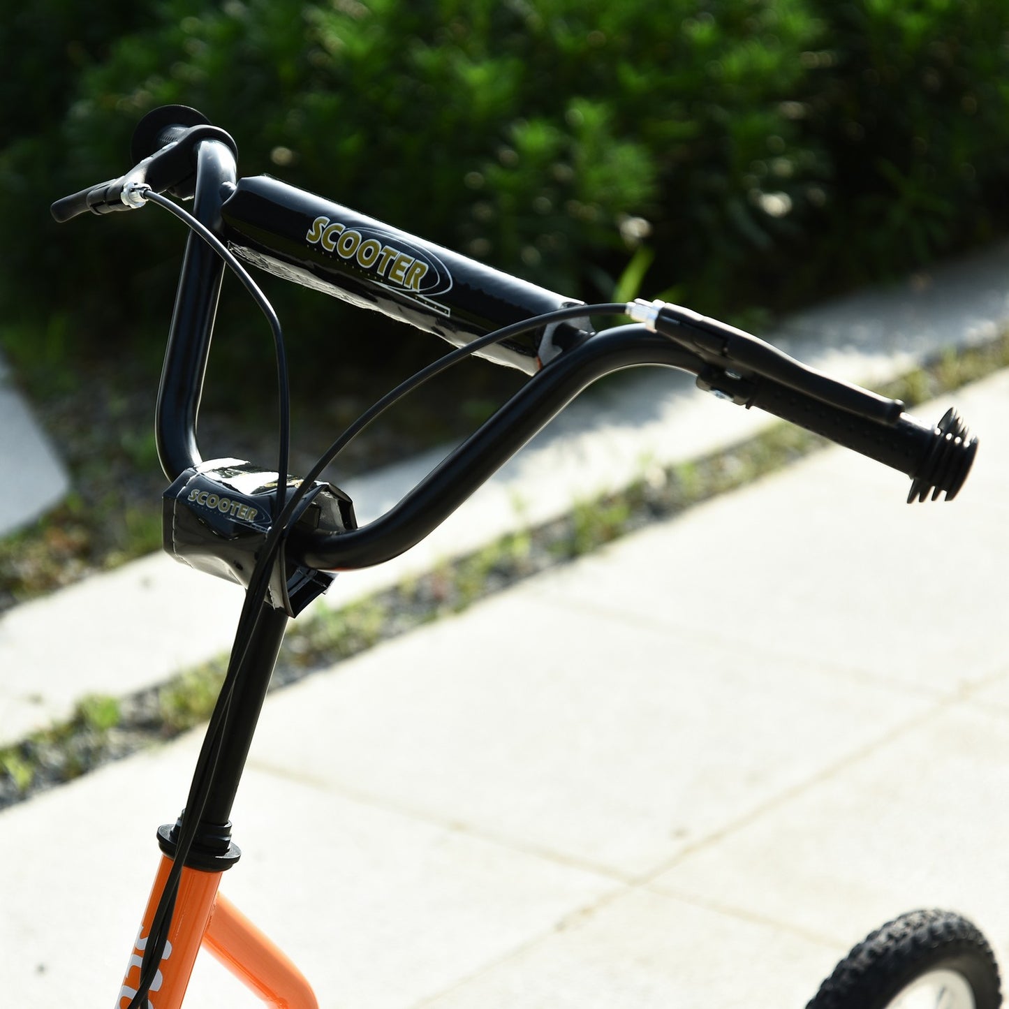 City scooter for children, pneumatic tires, orange, 16/12 inch