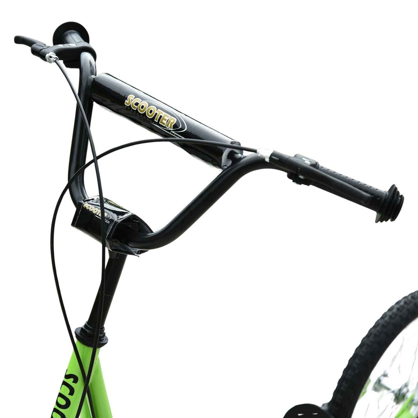 Children's scooter with handbrake, 16-inch pneumatic tires