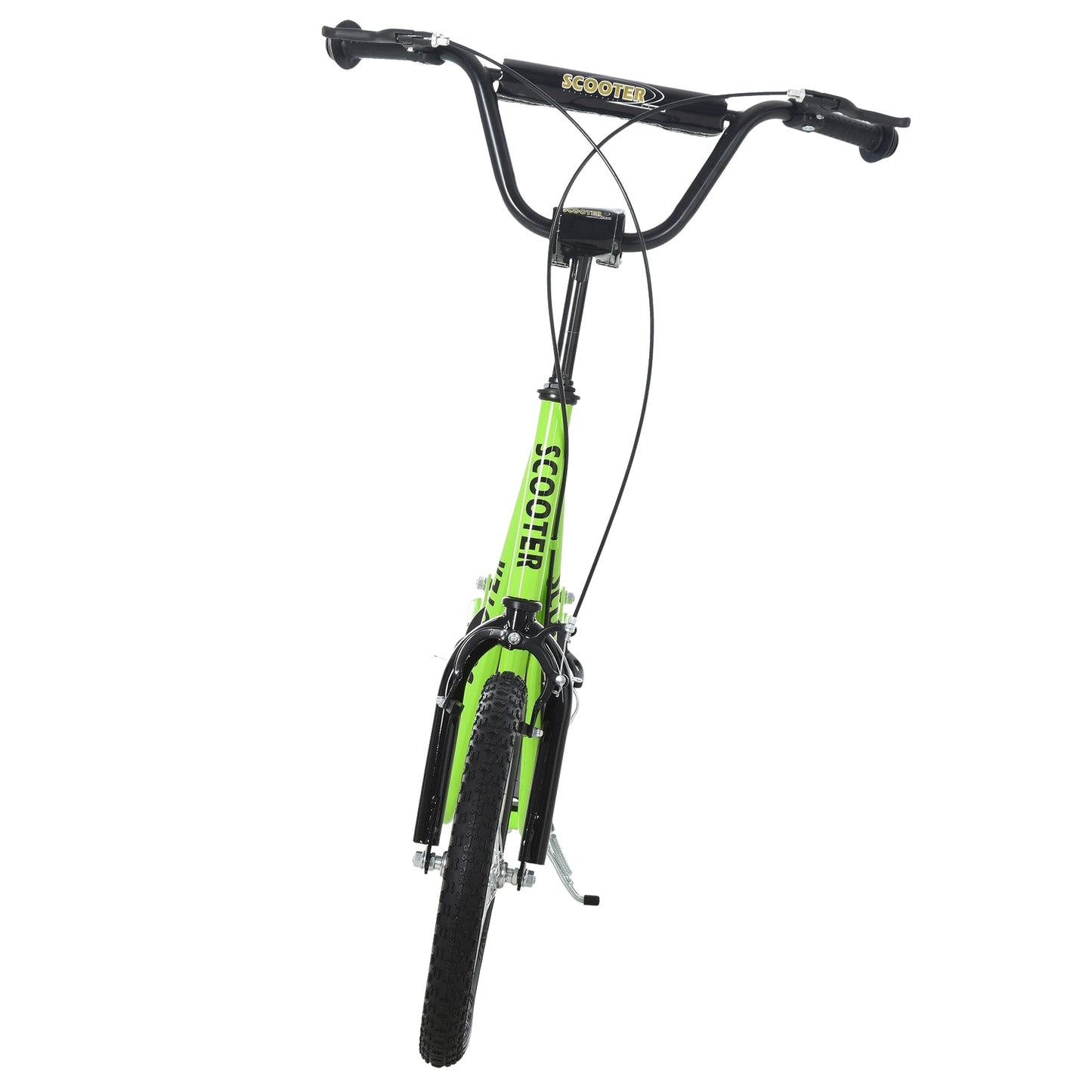 Children's scooter with handbrake, 16-inch pneumatic tires