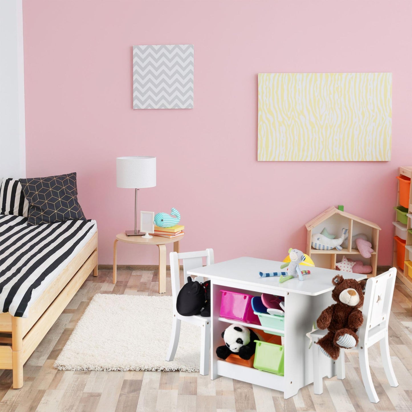 Children's seating furniture ALBUS with storage