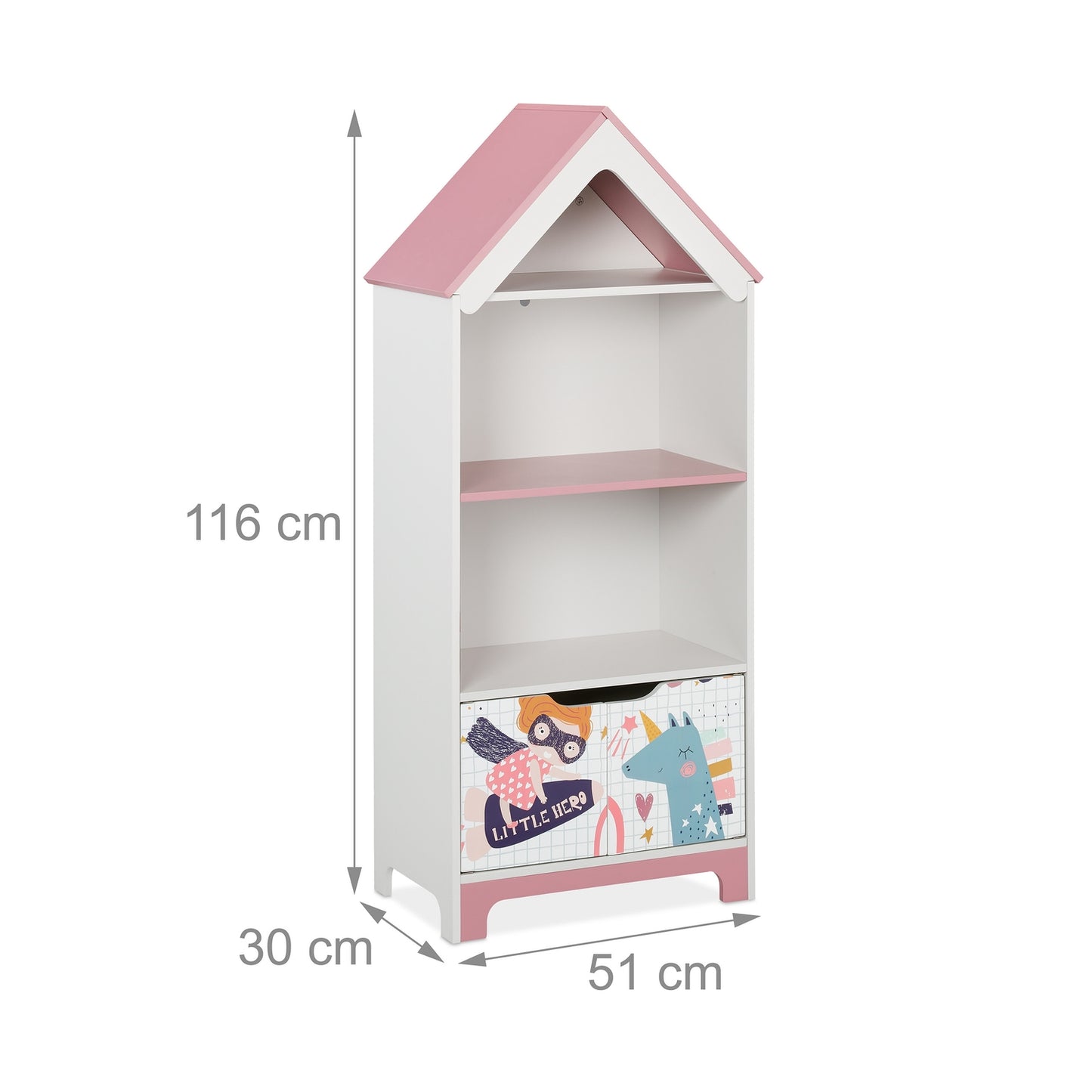 Children's shelf Heroine with doors