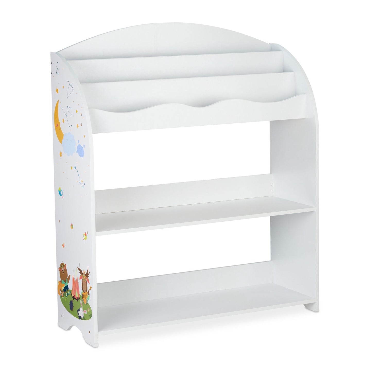 Children's shelf with 4 fabric drawers