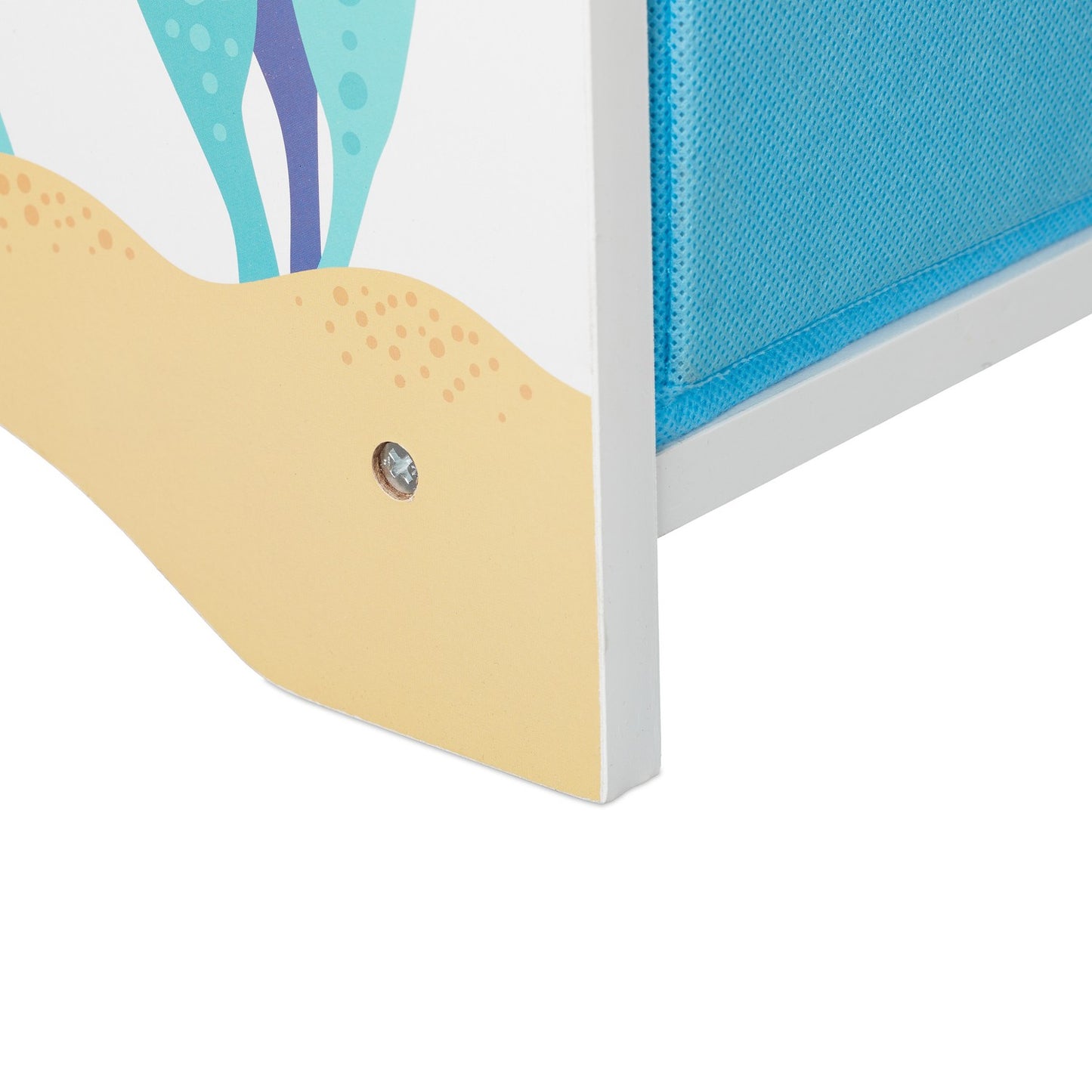 Children's shelf with 4 fabric drawers