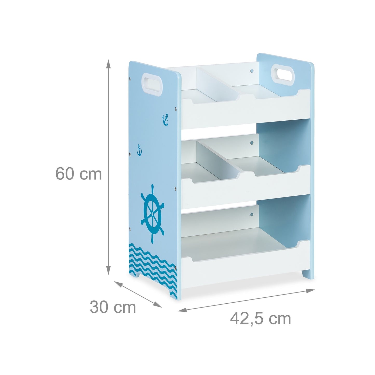 Children's shelf with 5 compartments