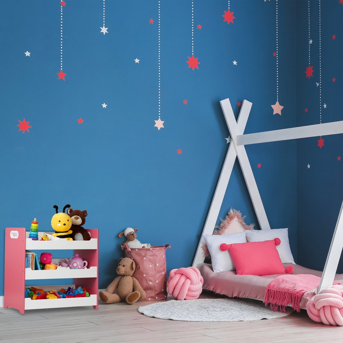 Children's shelf with 5 compartments