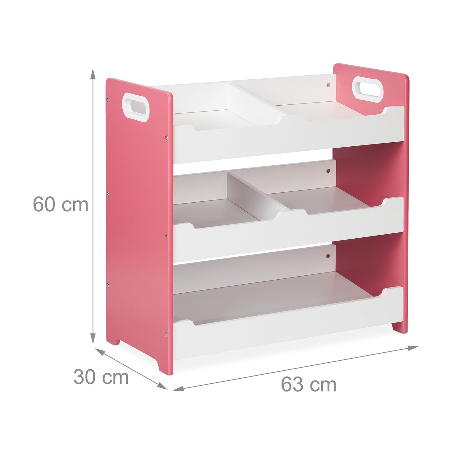 Children's shelf with 5 compartments