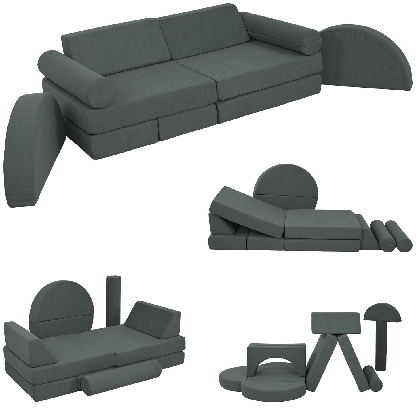 Modular Toddler Foam Play Sofa - 14 Piece Set
