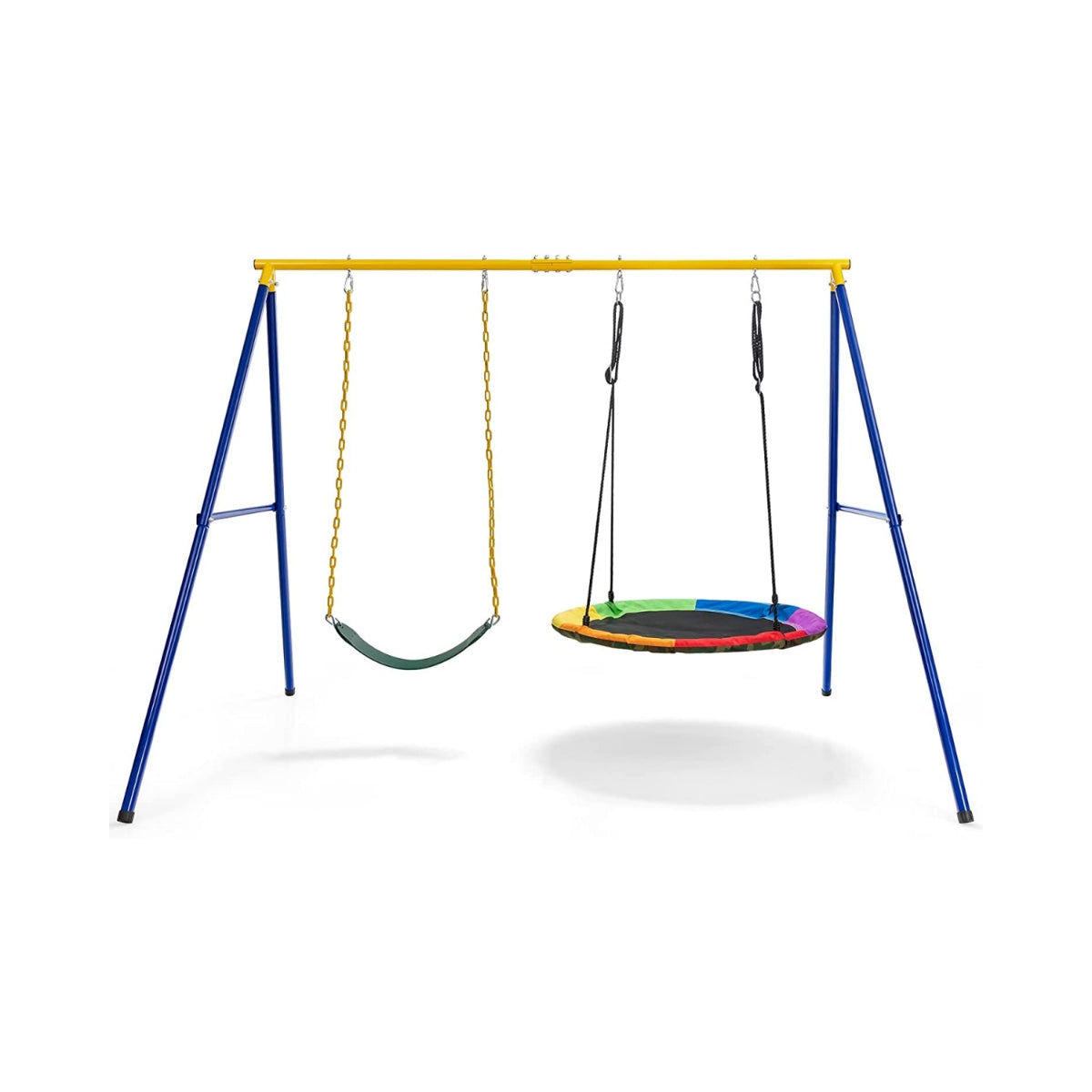Children's swing double swing with swing frame can hold up to 300 kg (2 swings with frame)