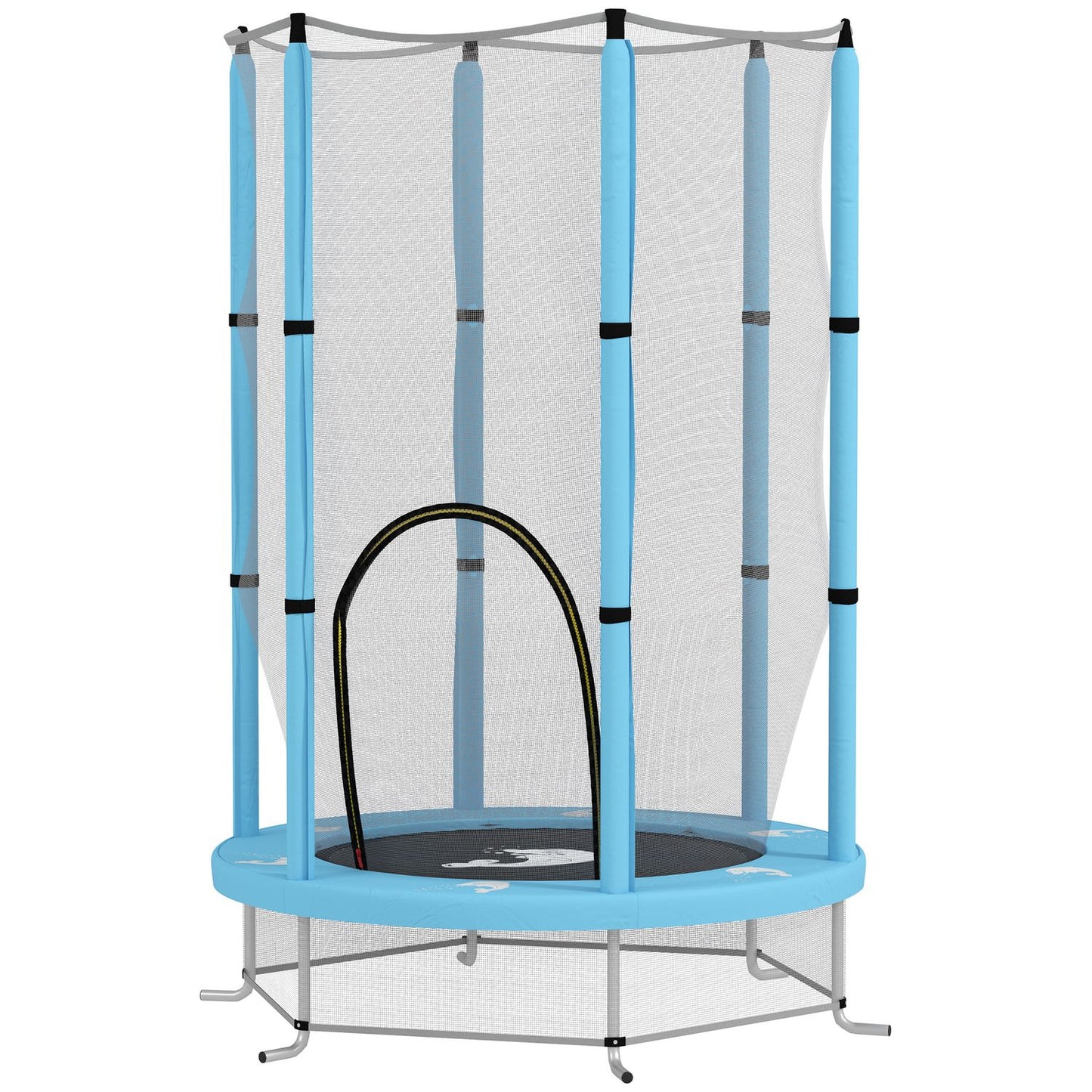 Indoor trampoline for children, Ø140 cm - Safety net, Zip Door