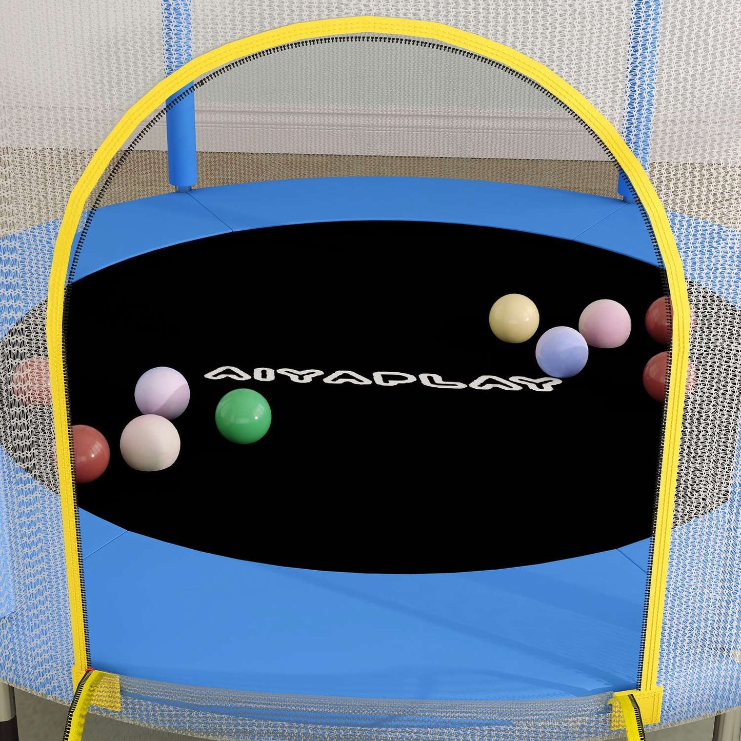 Indoor trampoline for children with safety net, 140 cm, dark blue