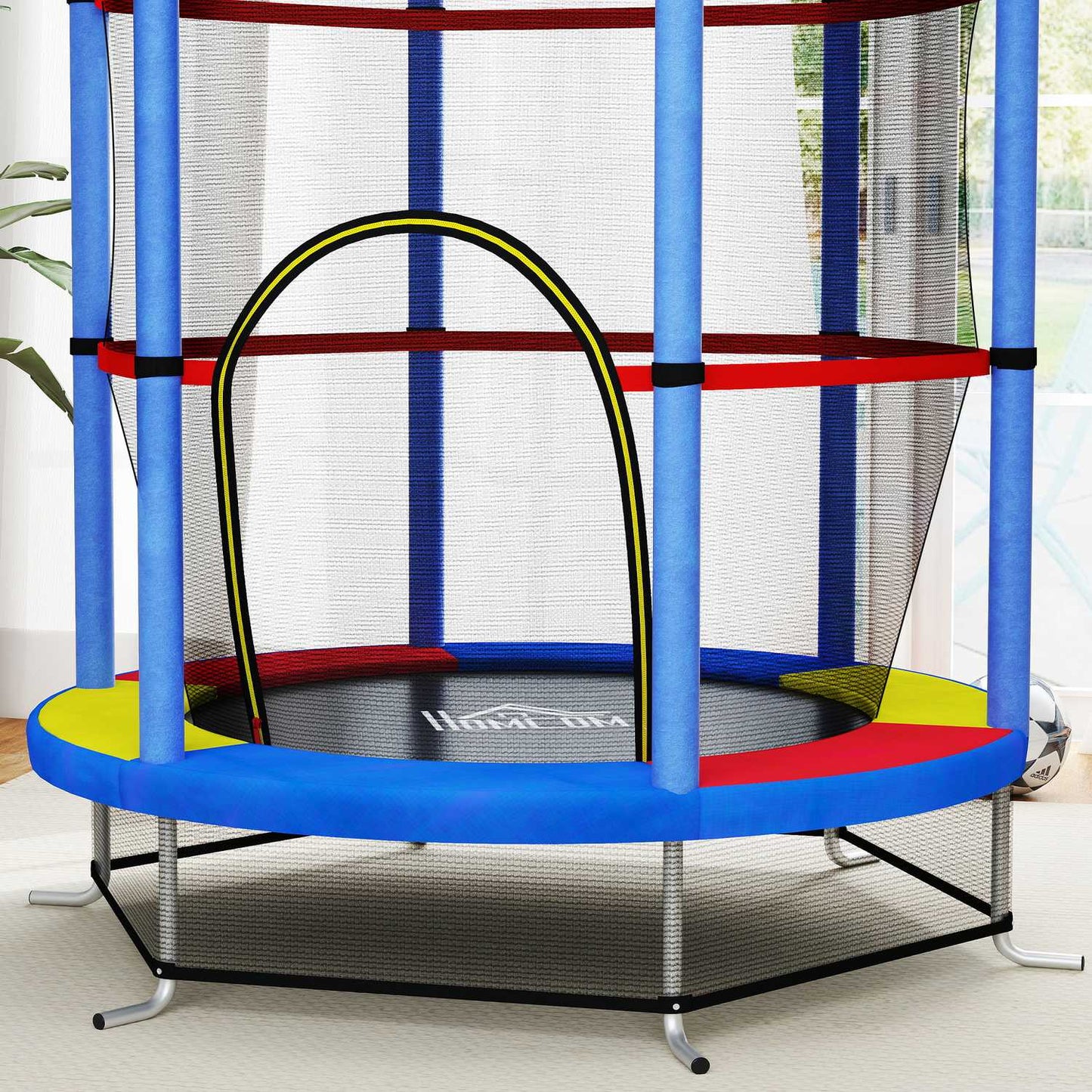 Children's trampoline with safety net - indoor/outdoor, Ø140 cm