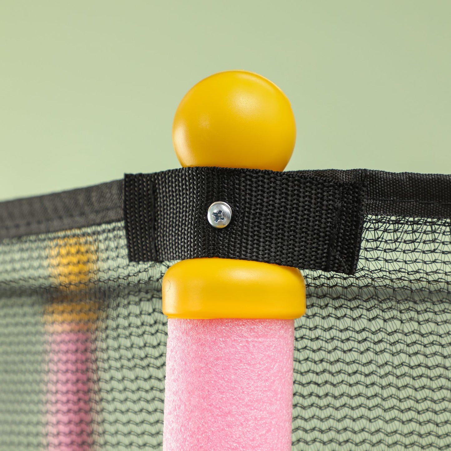 Children's trampoline with safety net, Pink, Ø140 cm