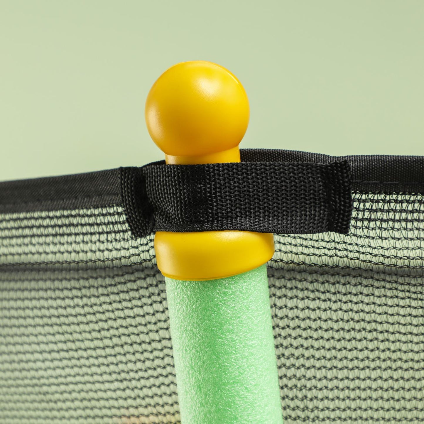 Children's trampoline with safety net, Ø163.5 cm, green