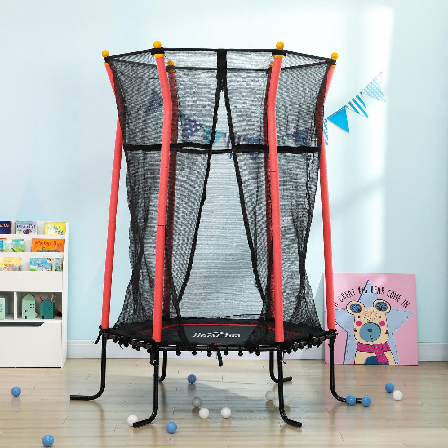 Indoor trampoline for children with safety net, limit 50 kg