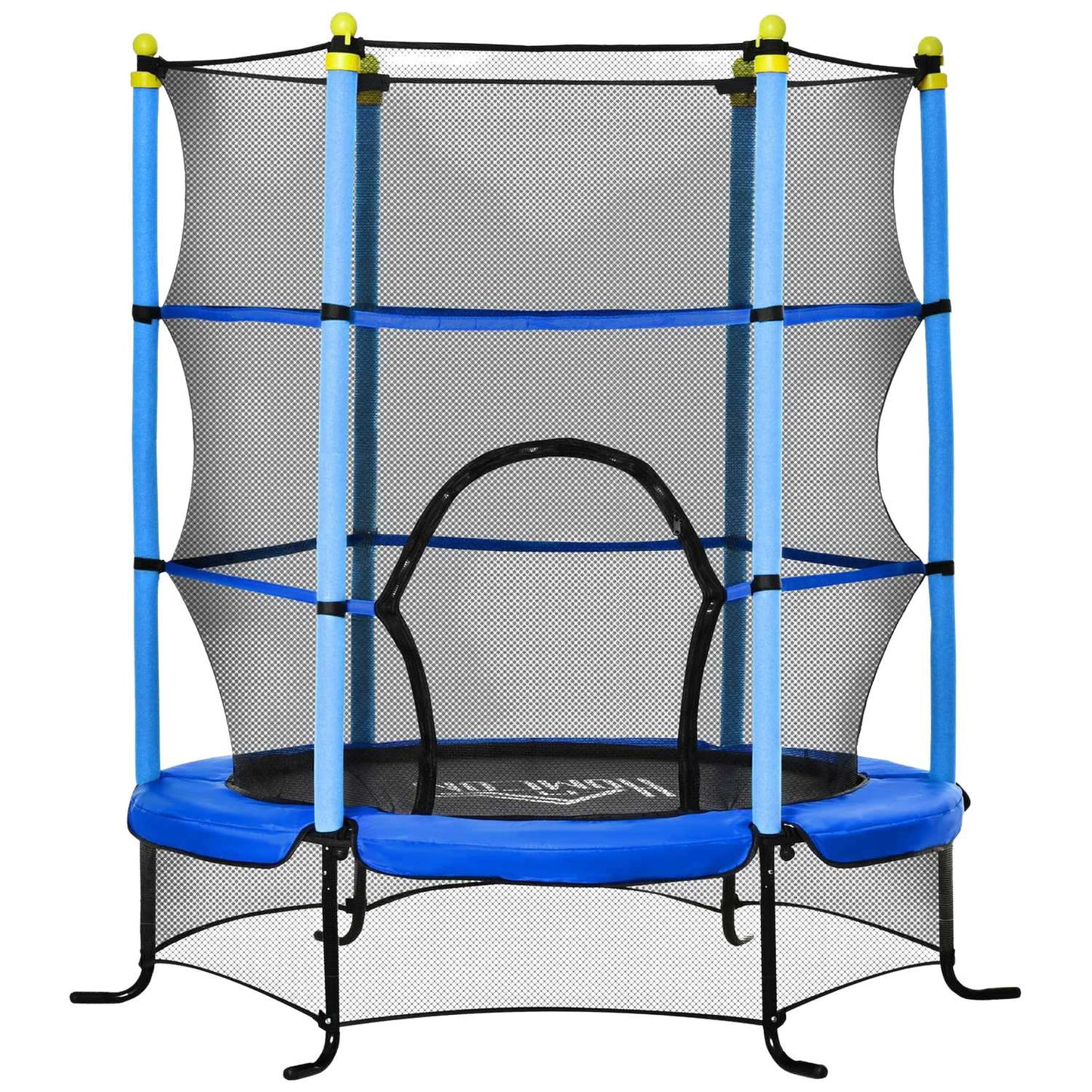 Children's trampoline 163 cm with safety net - steel blue