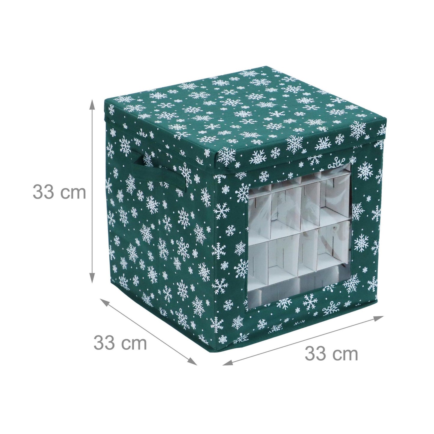 Christmas Bauble Storage Boxes, Set of 3 with Dividers