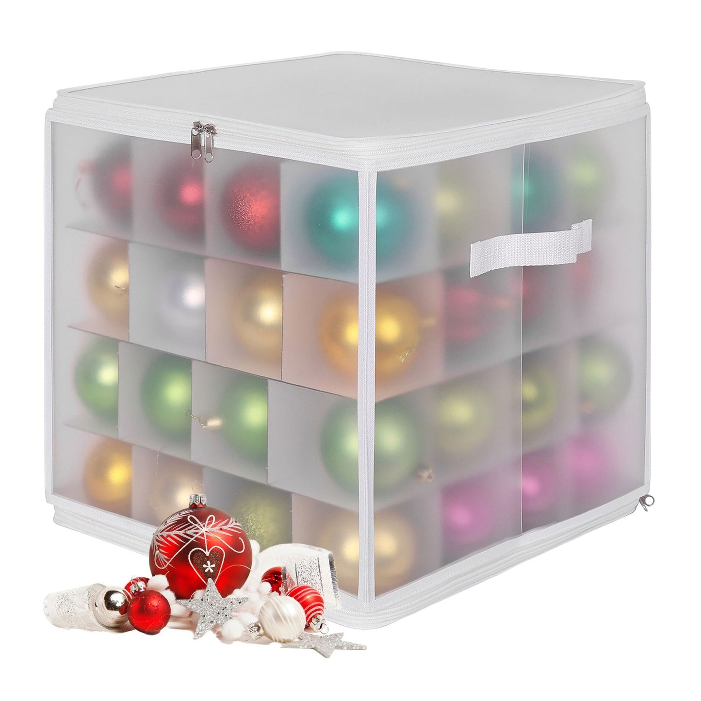 Christmas Bauble Storage Box with Adjustable Dividers