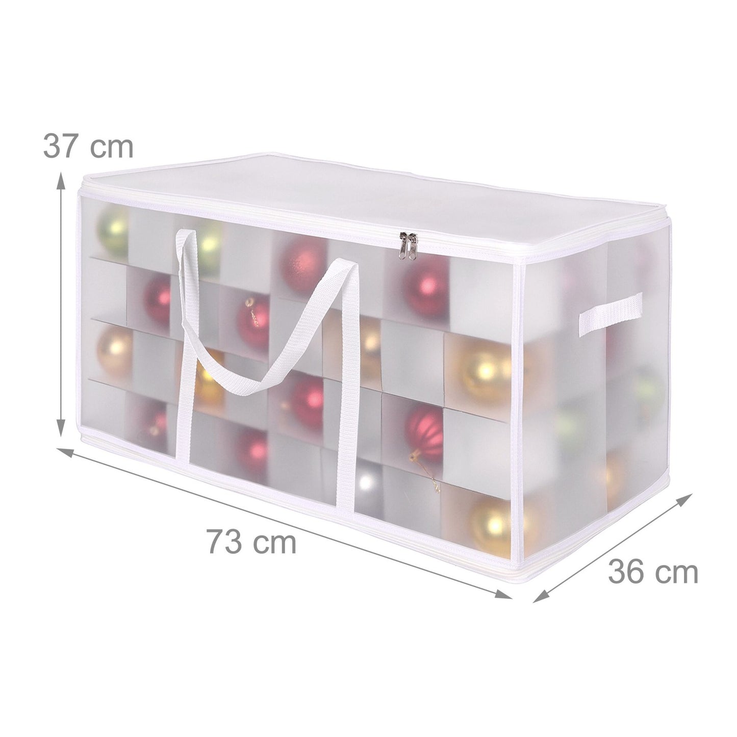 Christmas Bauble Storage Box with Adjustable Dividers
