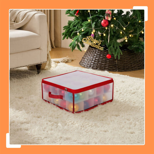 Christmas Bauble Storage Box with Adjustable Dividers
