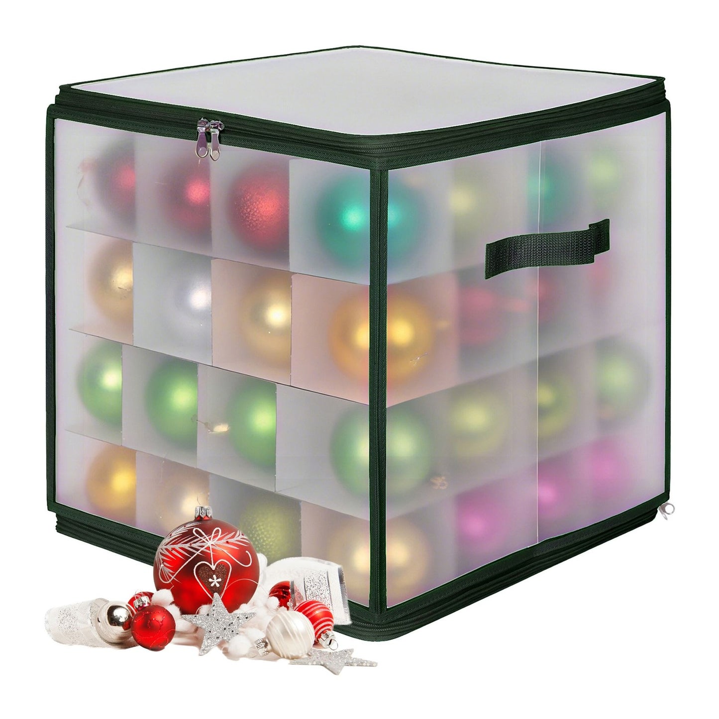 Christmas Bauble Storage Box with Adjustable Dividers