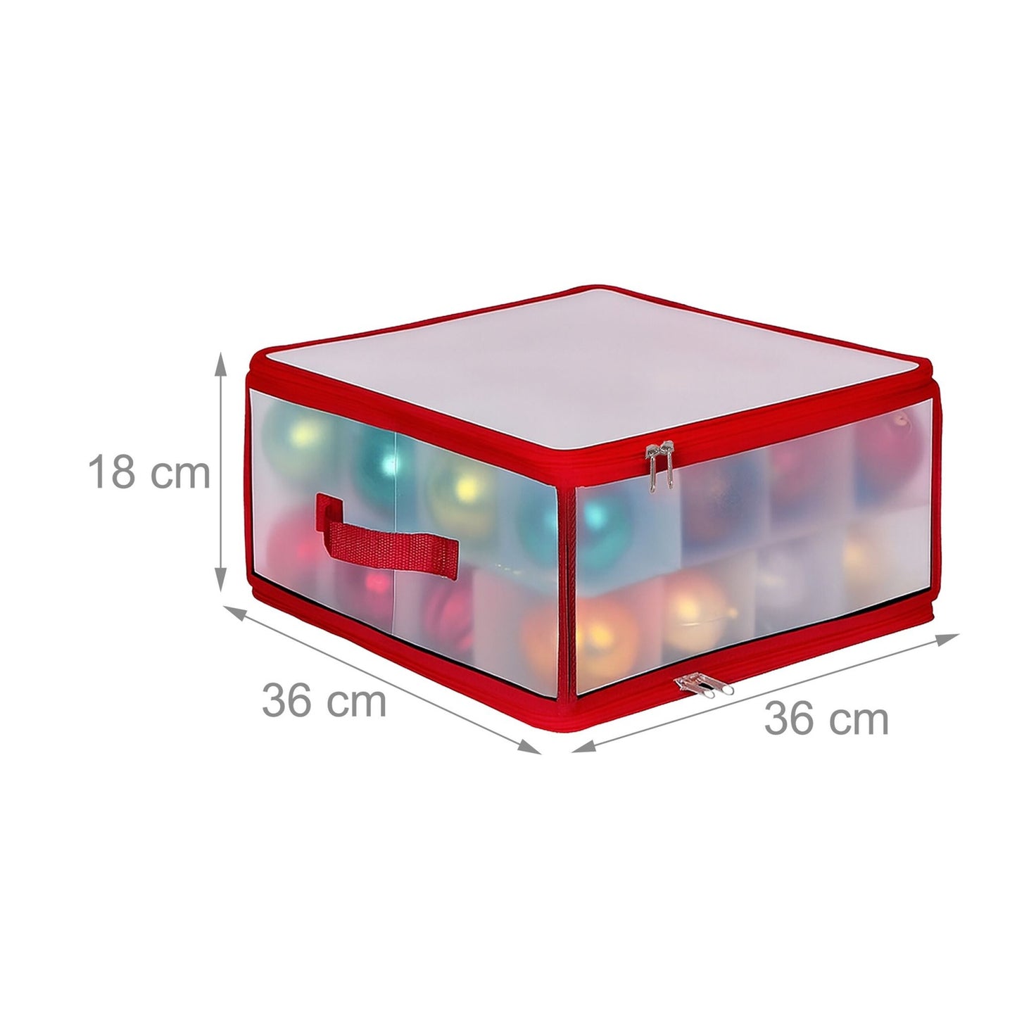 Christmas Bauble Storage Box with Adjustable Dividers