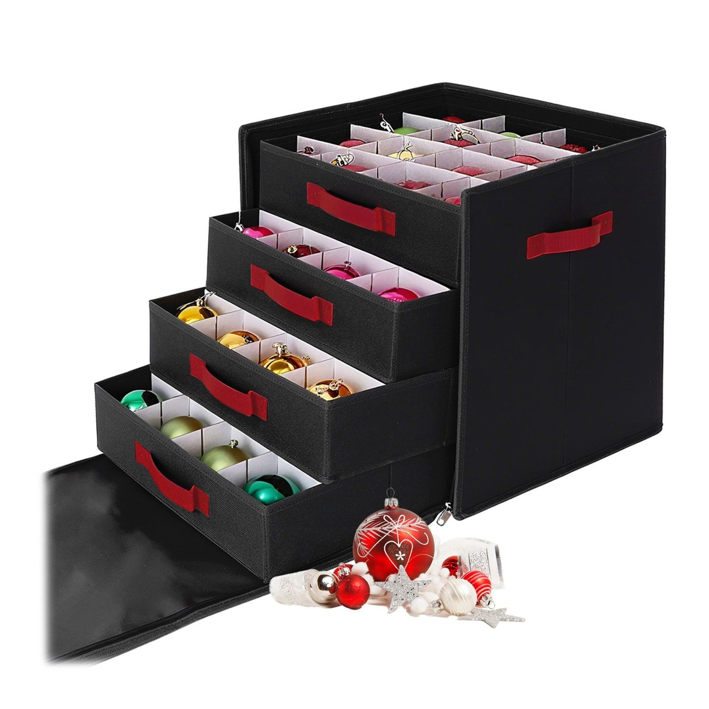Christmas Bauble Storage Box with Adjustable Dividers