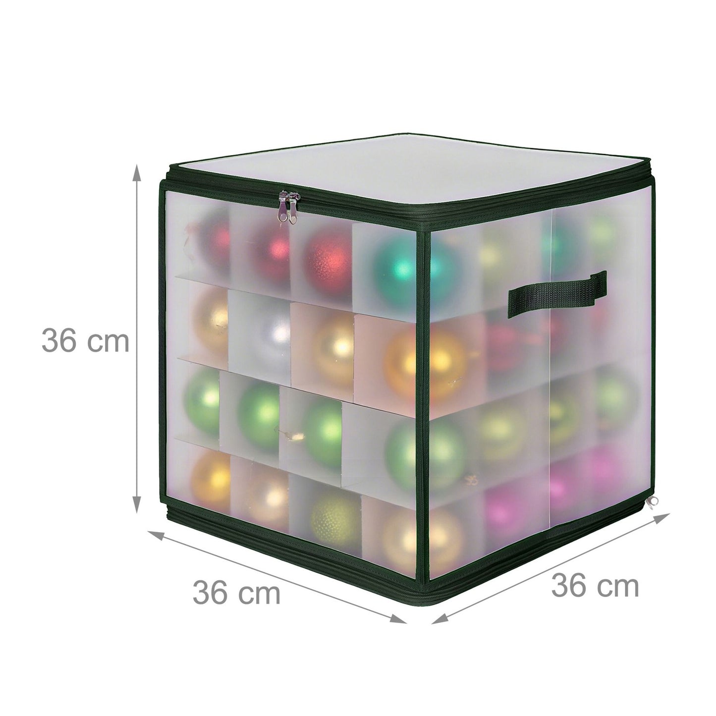 Christmas Bauble Storage Box with Adjustable Dividers