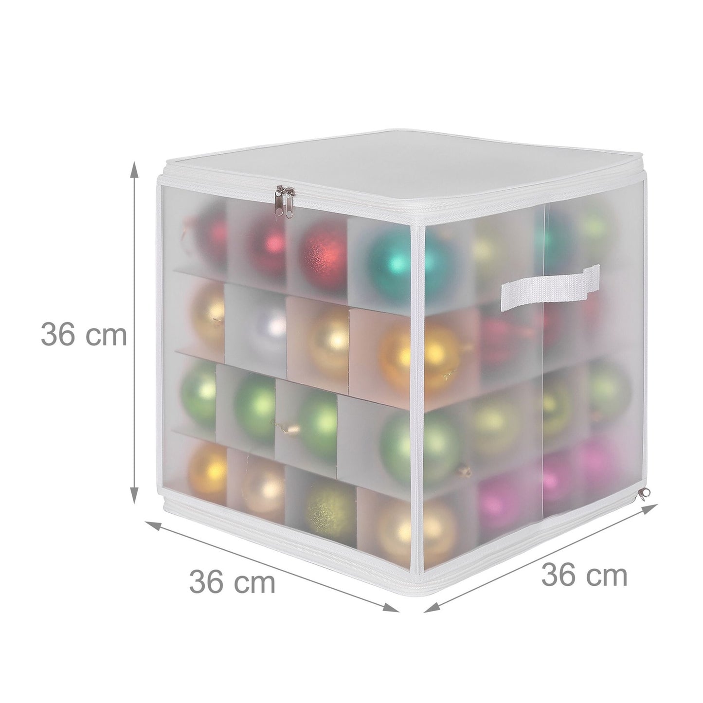 Christmas Bauble Storage Box with Adjustable Dividers