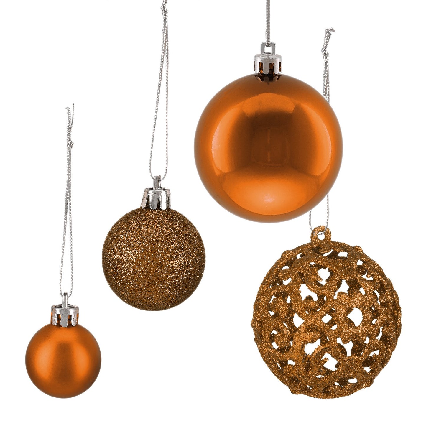 Christmas Baubles Set, 150 Pieces, Assorted Finishes